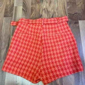 VICI orange tapestry shorts with belt women’s XS